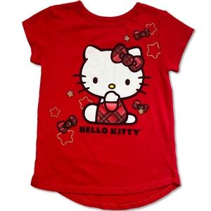 Red Hello Kitty T-shirt  size 6 used